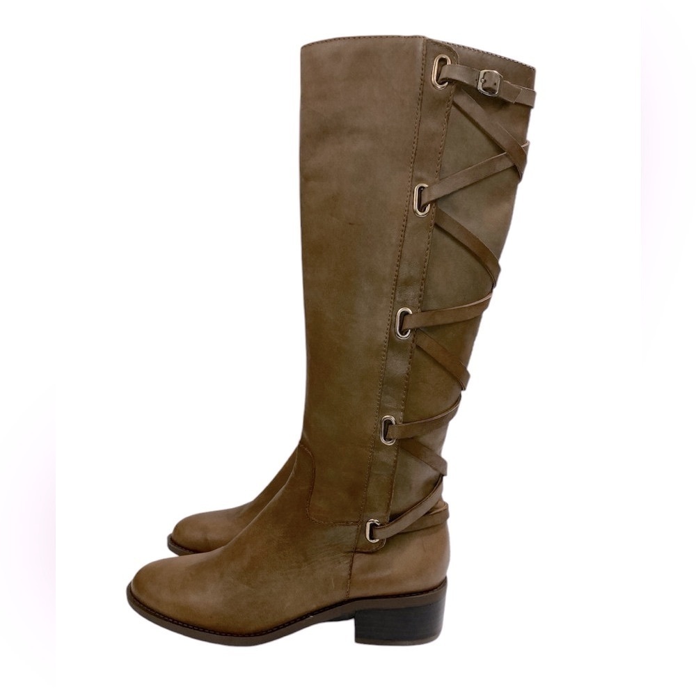 NWOB BCBGeneration "Janiss" Tall Tan Leather Riding Boot Size 6.5 / 36.5 - Picture 2 of 14